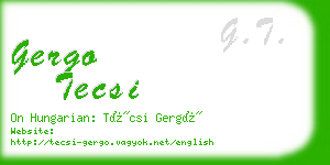 gergo tecsi business card